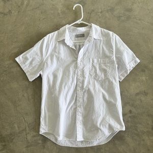 Everlane cotton button down short sleeve in white